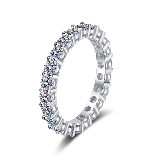 Certified Moissanite Icee'd Diamond ring